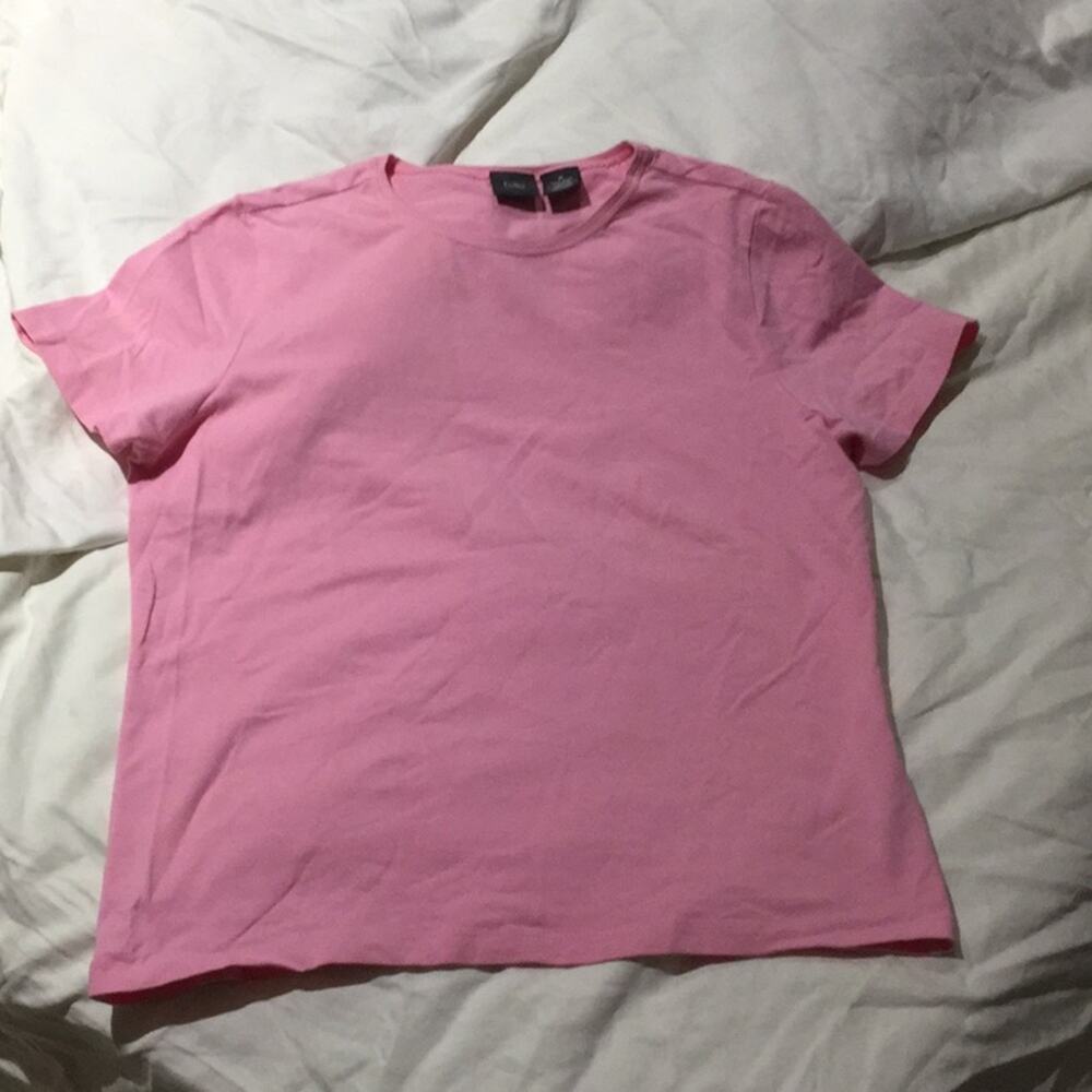 SAks folio pink M Pima cotton spandex T-shirt
